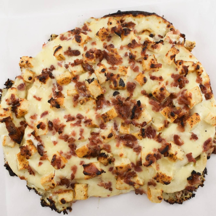 Chicken Bacon Ranch Pretzel Pizza